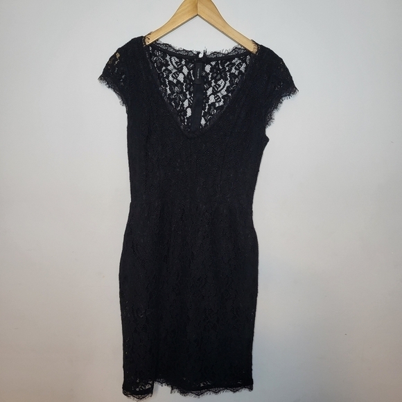 Aritzia Babaton Black Lace Dress Size 6 - Picture 3 of 12